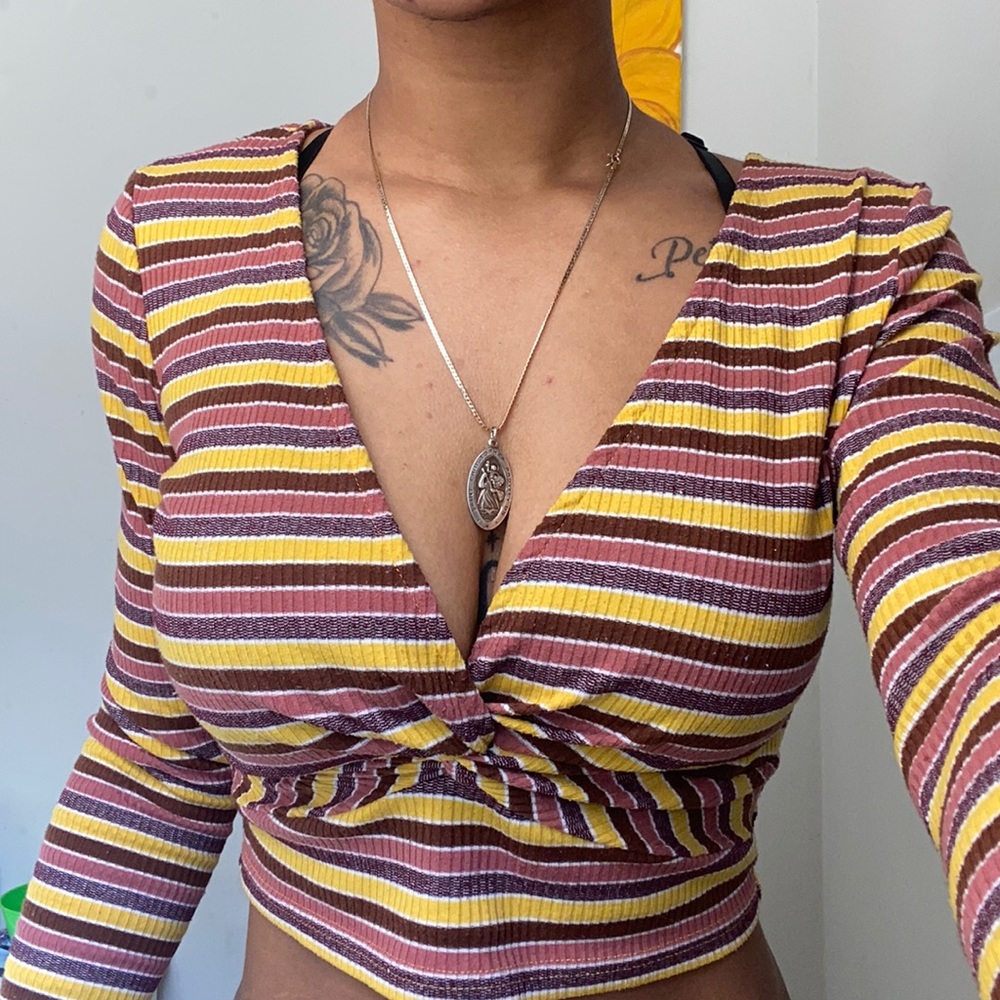 Charlotte Russe striped crop top